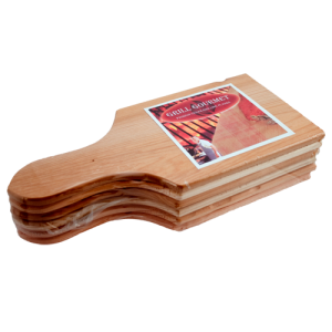GG-Small-Handle (1) Mini Handled Cedar Grilling Planks - 6-Pack
